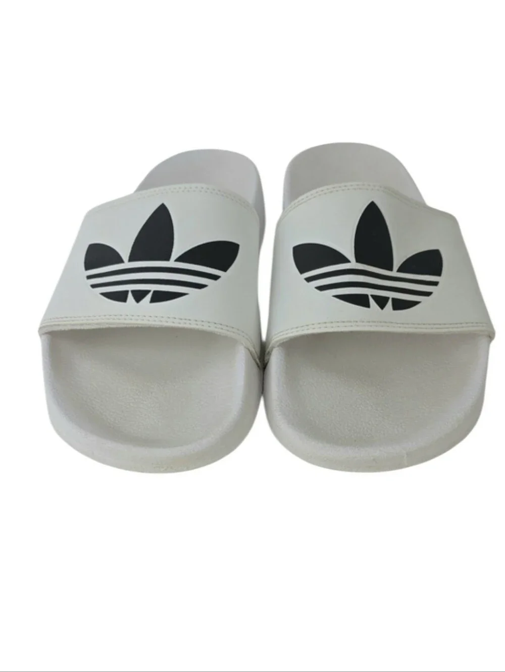 Adidas Adilette Lite Slides Mens Size 8 White Trefoil Sandals Slip On Comfort‎